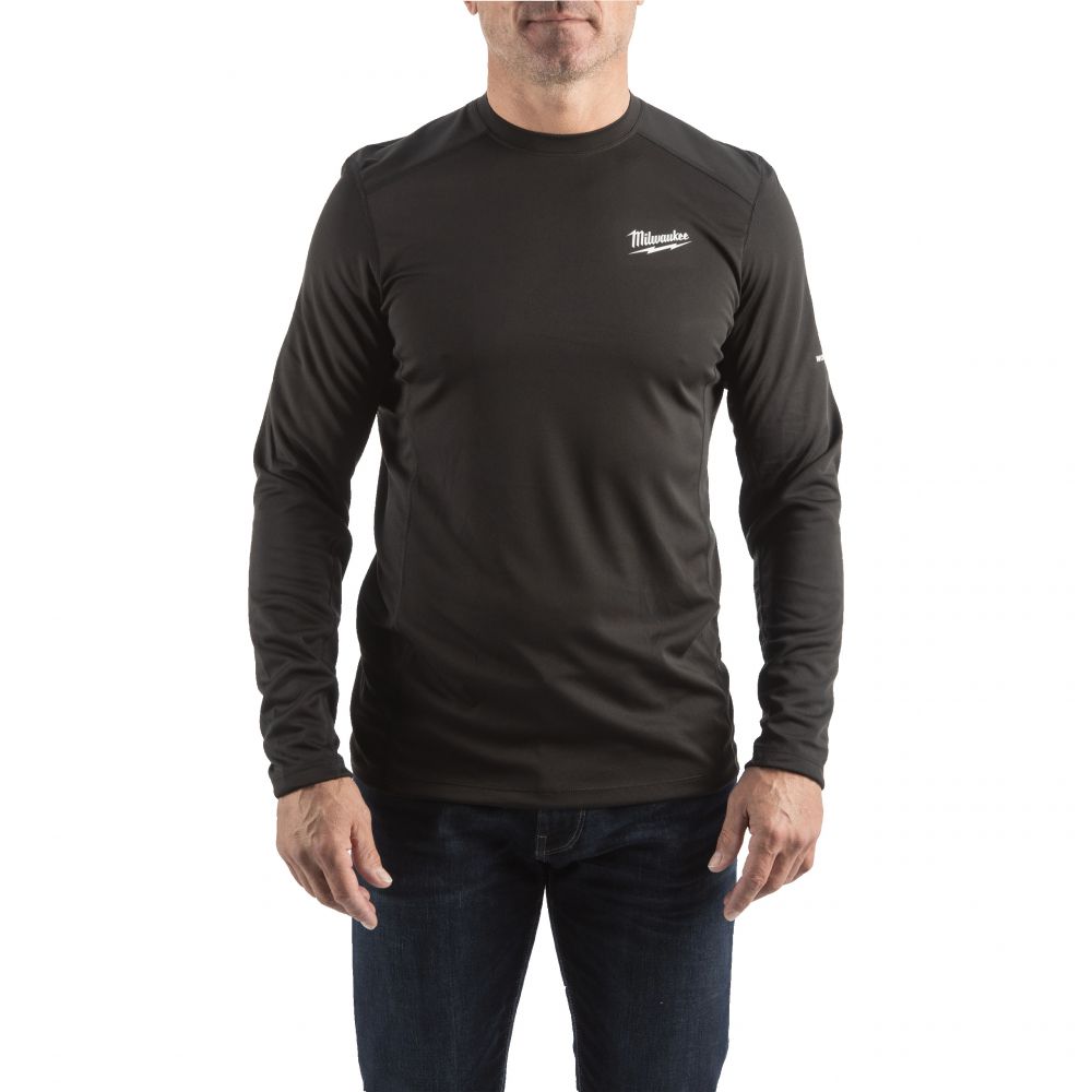 Funktions-Langarm-Shirt schwarz mit UV-Schutz 